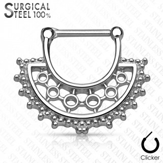 Piercing septum en acier  large ventail
