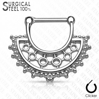 Piercing septum en acier  large ventail