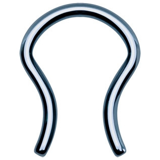 Piercing septum U en acier Bleu clair