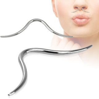 Piercing septum moustache argente