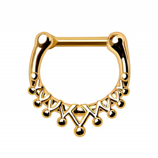 Piercing septum plaqu or style couronne royale