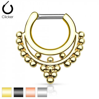Piercing septum style "collier de perles"