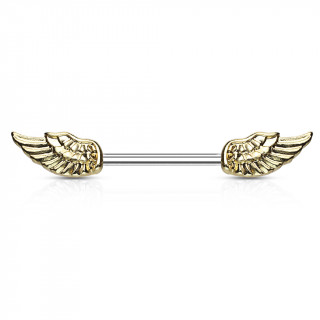 Piercing tton  ailes d'ange vintage dores