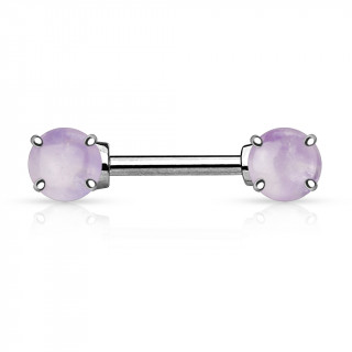 Piercing tton  embouts en Amethyste