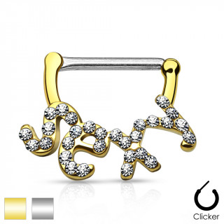 Piercing téton à mot "SEXY"
