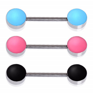 Piercing téton à pastilles emaillées