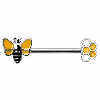 Piercing téton abeille et alvéoles