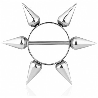 Piercing tton anneau  longues pointes
