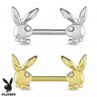 Piercing téton avec lapins Playboy aux extrémités