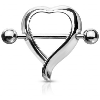 Piercing tton  bouclier coeur sensuel Argent