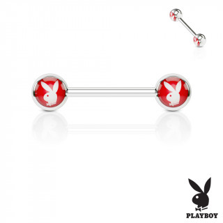 Piercing tton boules Playboy - Rouge