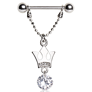 Piercing tton  couronne en pendentif