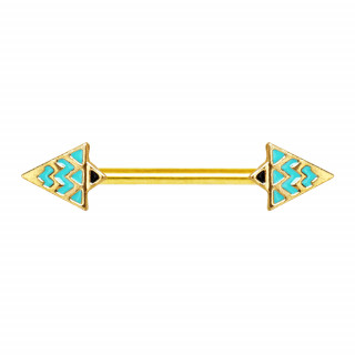 Piercing tton dor et turquoise style gyptien