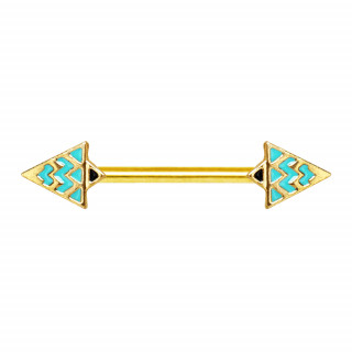 Piercing tton dor et turquoise style gyptien