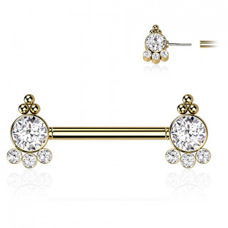 Piercing tton Dor push-in chic  strass et perles