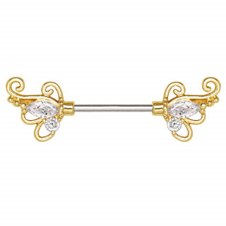 Piercing tton  embouts style papillon