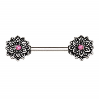 Piercing tton fleurs de lotus  Opales roses