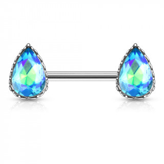 Piercing tton  gouttes de cristal nuances - Aqua