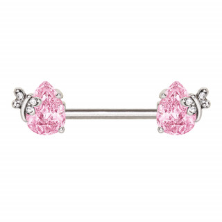 Piercing tton gouttes strass roses  papillons