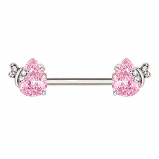 Piercing tton gouttes strass roses  papillons