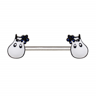 Piercing téton à hippopotames