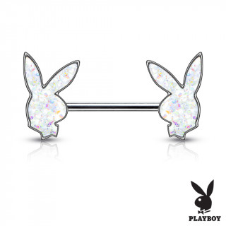 Piercing tton Lapin Playboy druse (officiel) - Blanc