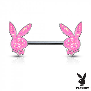 Piercing tton Lapin Playboy Opale (officiel) - Rose