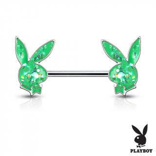 Piercing tton Lapin Playboy Opale (officiel) - Vert