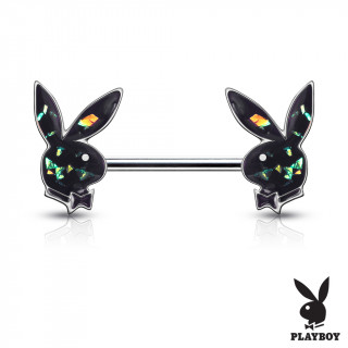 Piercing tton Lapin Playboy Opale (officiel) - Vert fonc