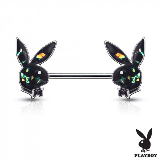 Piercing téton Lapin Playboy Opale (officiel) - Vert foncé