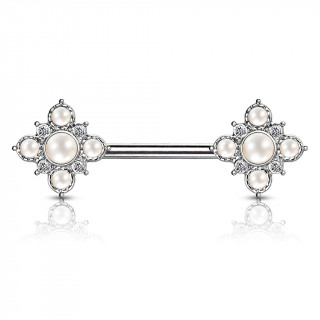 Piercing tton  losanges sertis de strass et perles