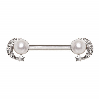 Piercing tton  lunes paves de strass, toiles et perles