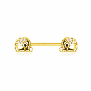 Piercing tton plaqu or  embouts lphants ornementaux