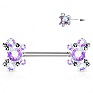Piercing tton push-in  papillons strass - Aurore Boral
