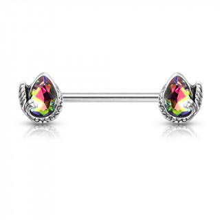 Piercing tton queue de sirne et oeuf de cristal - Vitrail Medium