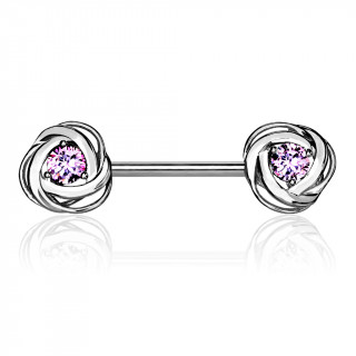 Piercing tton  roses en spirales  strass roses