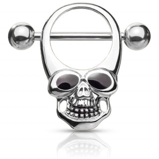 Piercing tton skull aux yeux noirs emaills