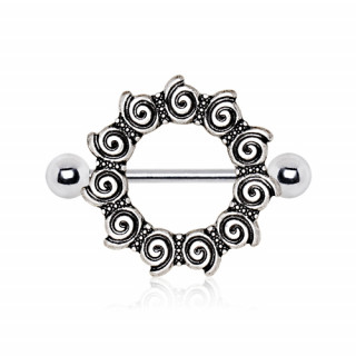 Piercing tton style antique  spirales