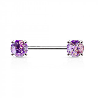 Piercing tton style pierres de lave - Pourpre