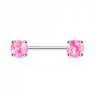 Piercing tton style pierres de lave - Rose