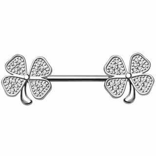 Piercing tton trfles  4 feuilles scintillants