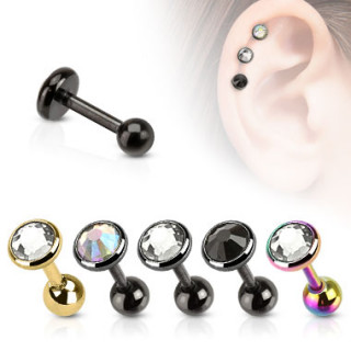 Piercing tragus/cartilage plaqu par ionisation  pierre plate