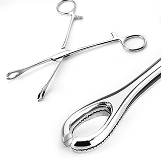 Pince clamp ronde ouverte (Forester Slotted Forceps)