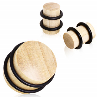 Plug en bois de crocodile clair avec orings