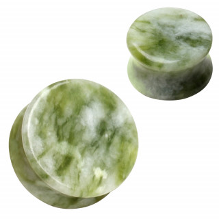 Plug vert en pierre naturelle "South Jade"