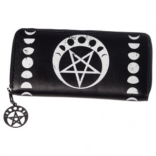 Porte-feuilles noir à lune et pentacle - Banned