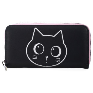Portefeuille gothique kawaii à chat étonné HARU - Banned