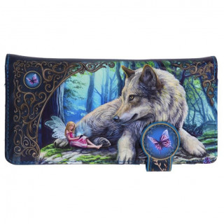 Portefeuille long  fe lisant une histoire  un loup - Lisa Parker (18,5cm)