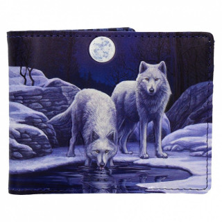 Portefeuille  loups au bord de la rivire "Warriors of Winter"- Lisa Parker