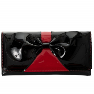 Portefeuille noir et rouge à noeud papillon - Banned